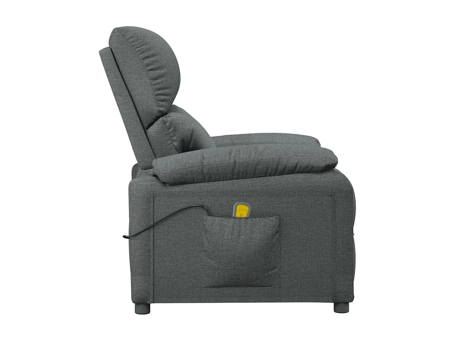 Massagestoel stof donkergrijs