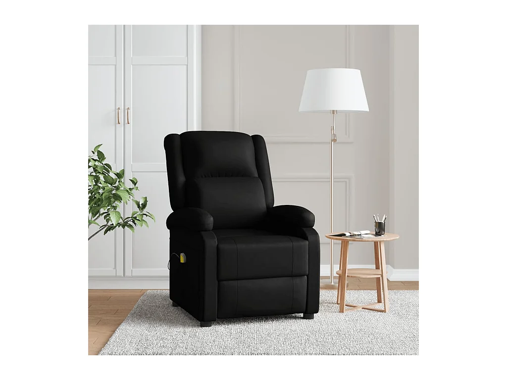 Fauteuil de massage Noir Similicuir