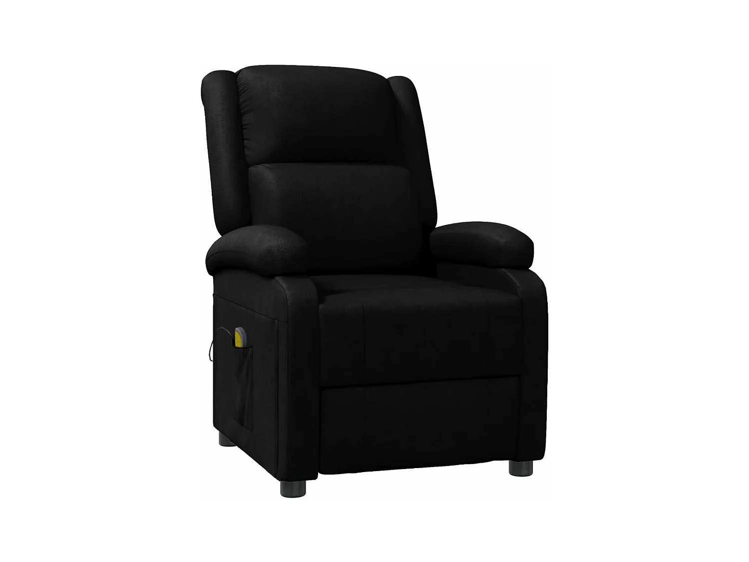 Sillón de masaje de cuero sintético negro