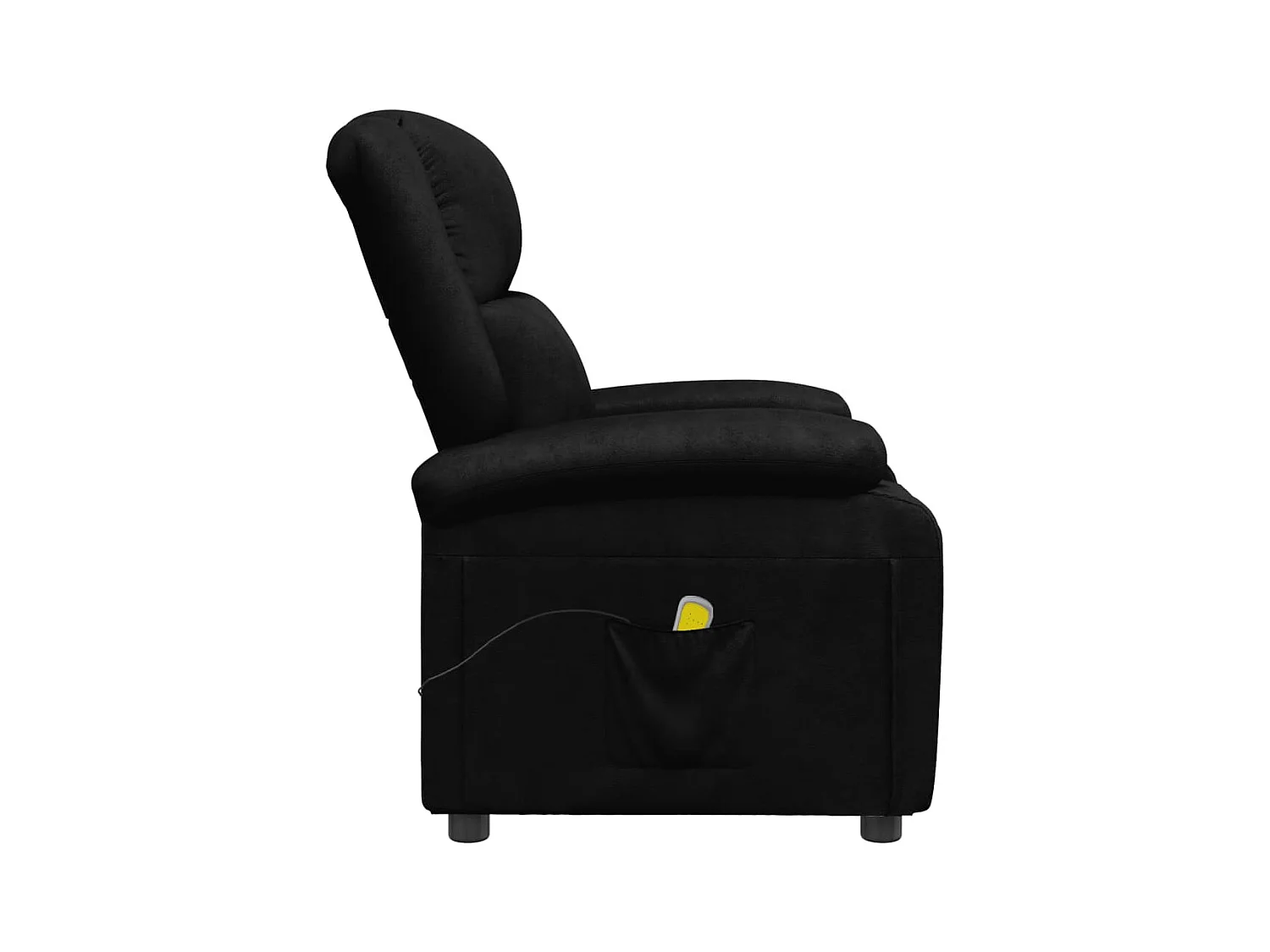 Sillón de masaje de cuero sintético negro