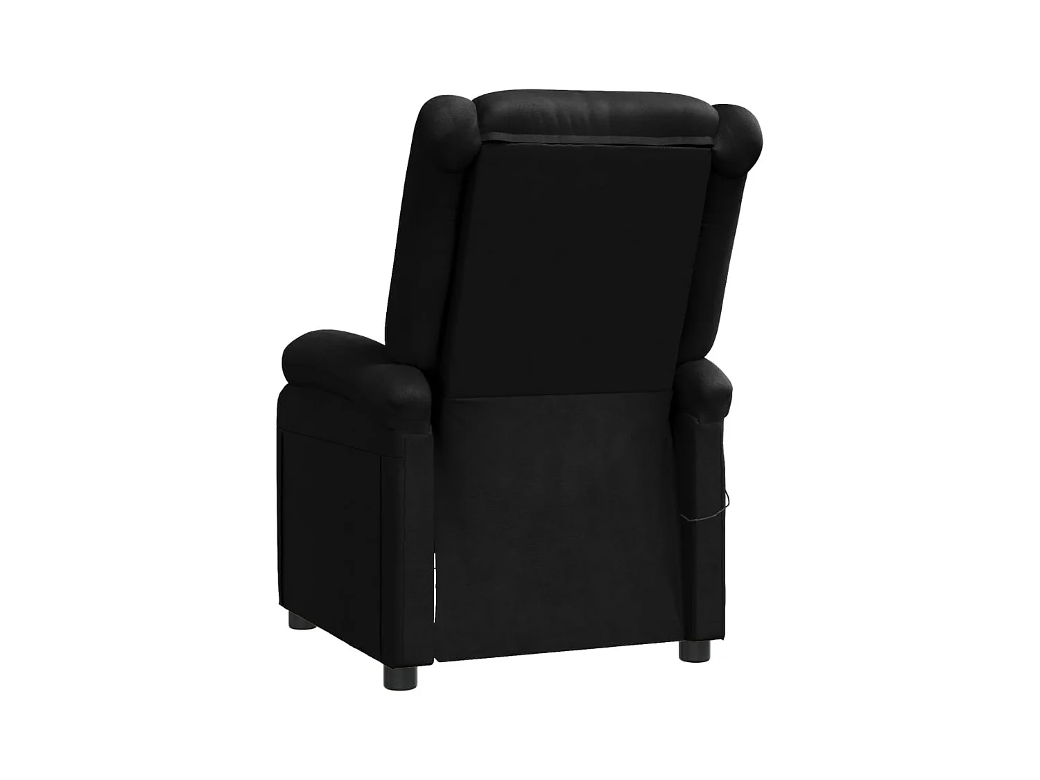 Sillón de masaje de cuero sintético negro