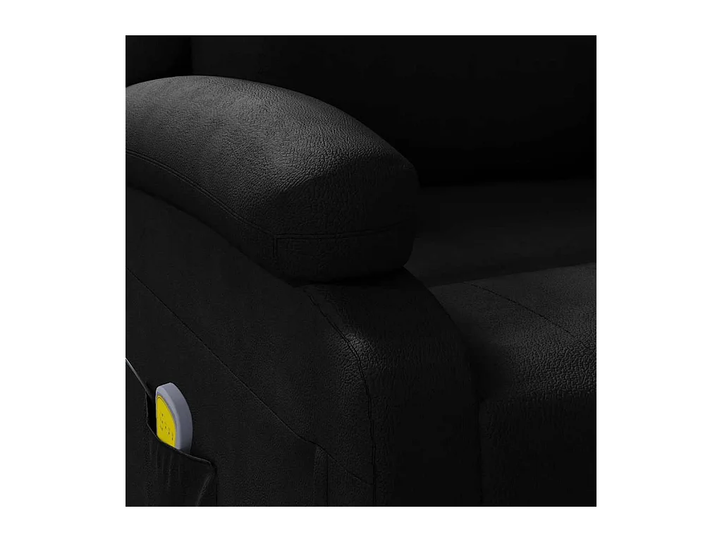 Sillón de masaje de cuero sintético negro