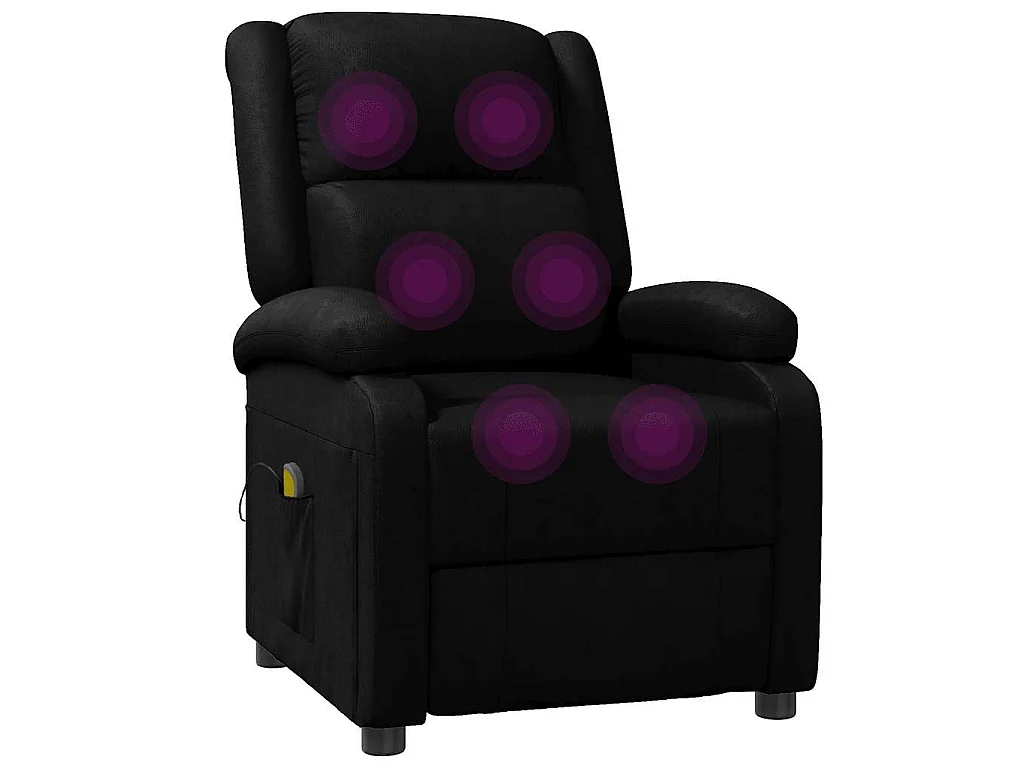 Poltrona de massagens couro artificial preto