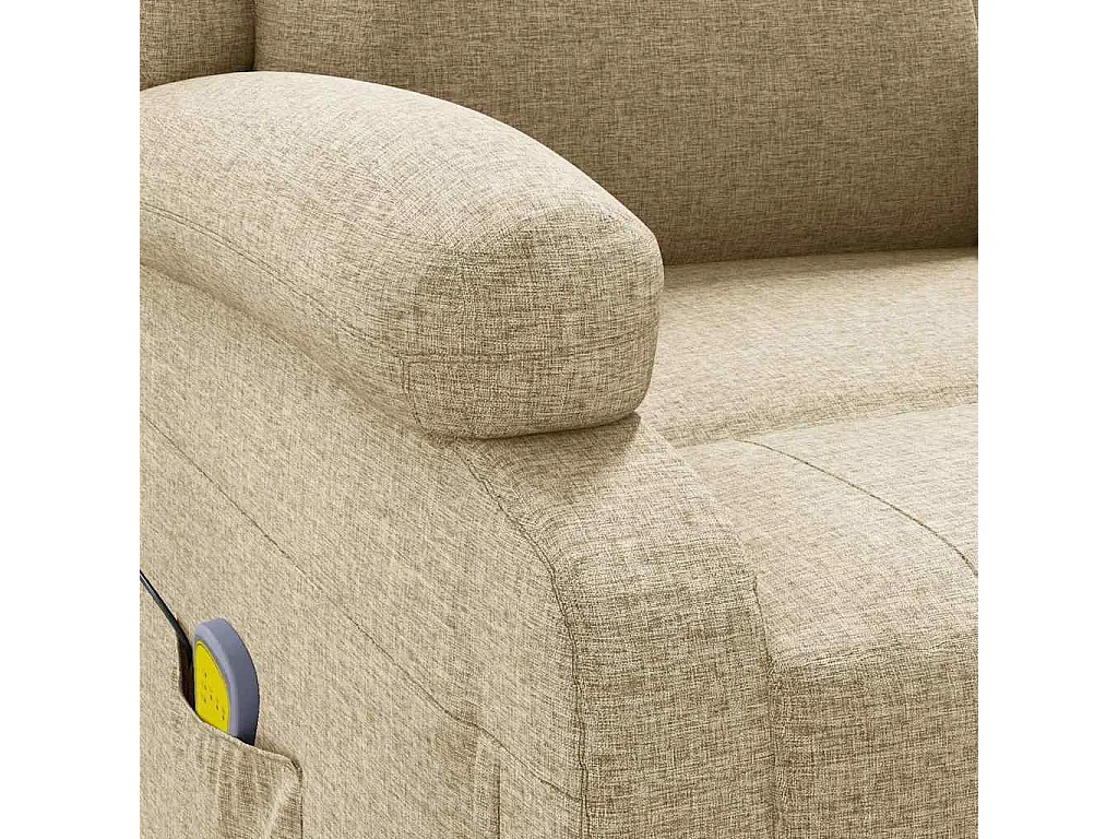 Massagestoel stof crèmekleurig