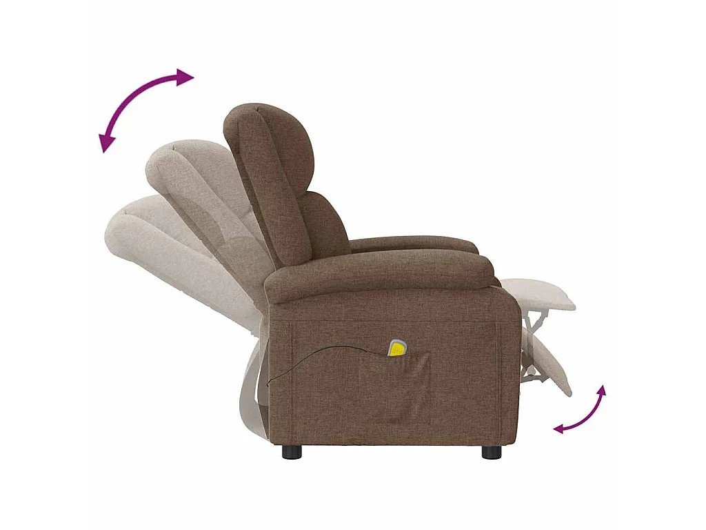 Fauteuil de massage Marron Tissu