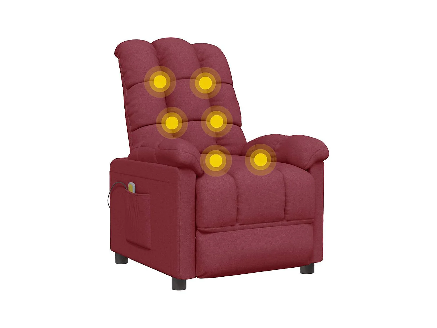 Fauteuil de massage Rouge bordeaux Tissu