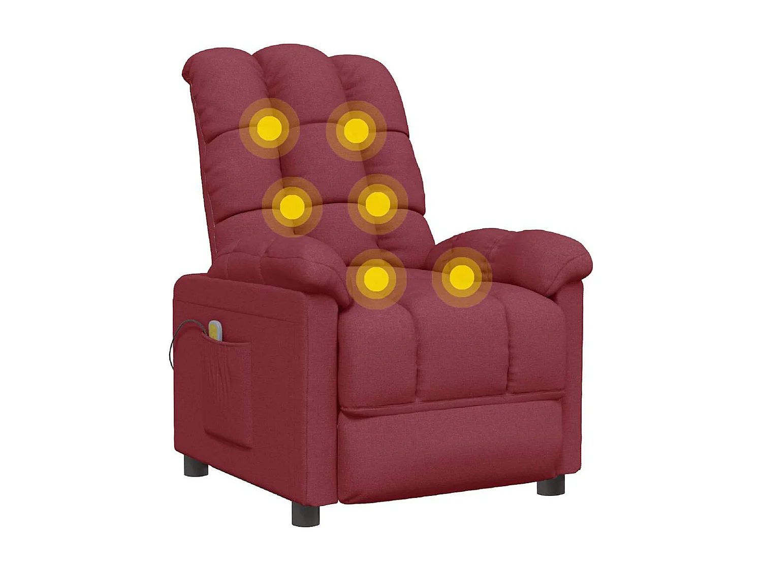 Fauteuil de massage Rouge bordeaux Tissu