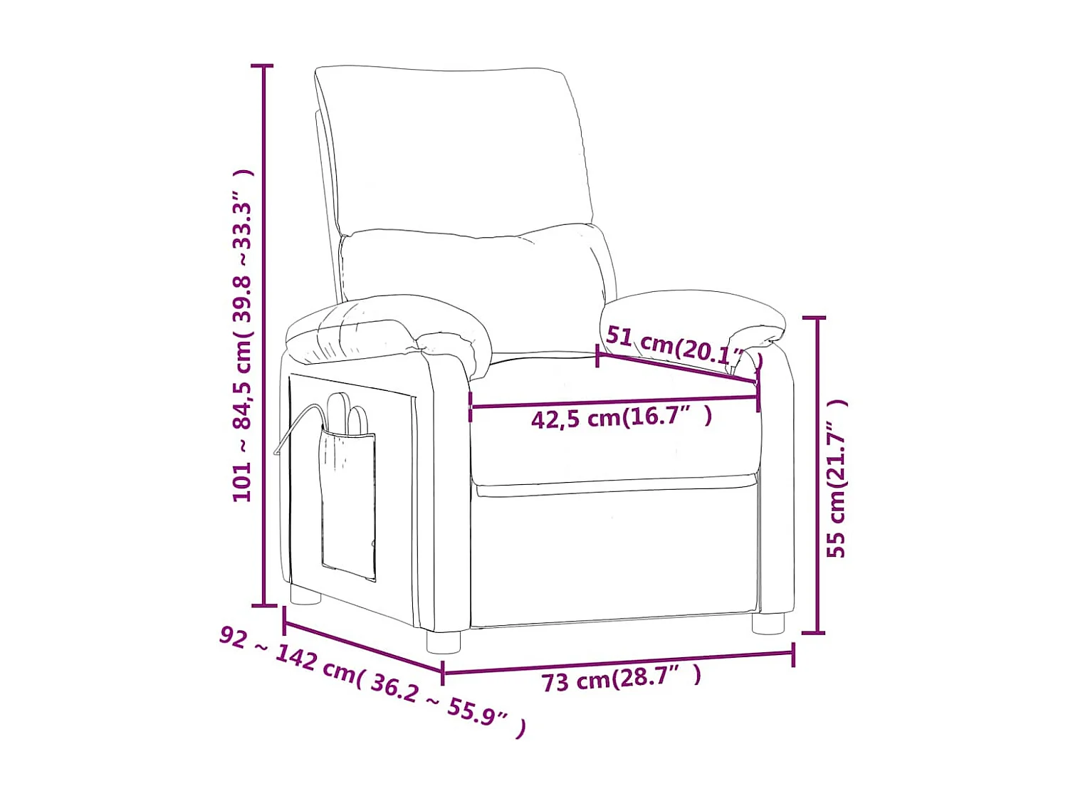 Fauteuil de massage Crème Tissu
