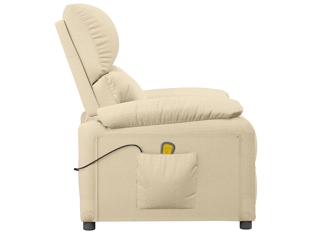 Massagesessel Creme Stoff