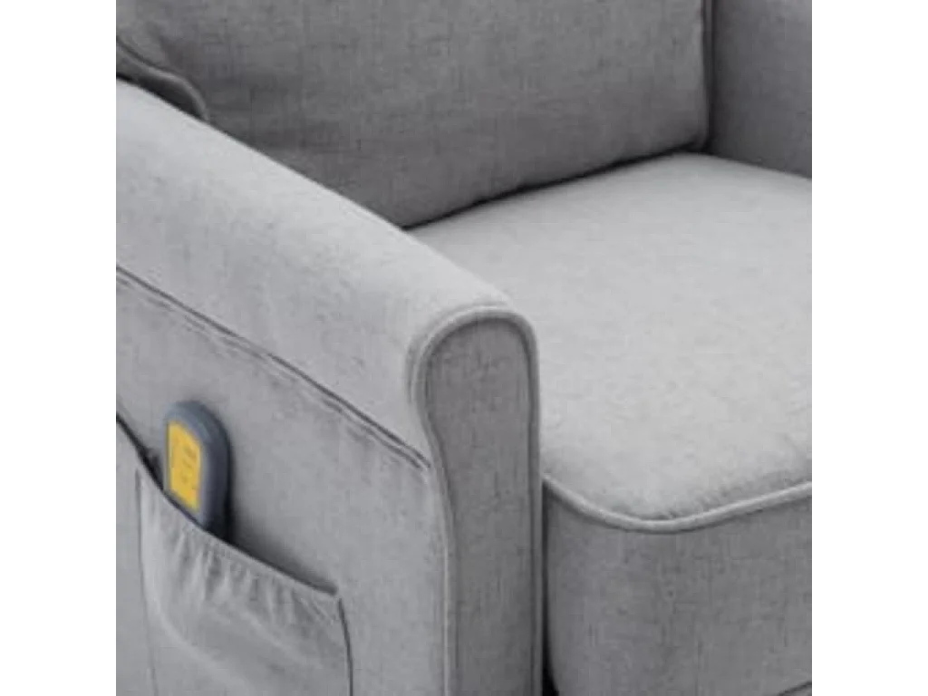 Fauteuil de massage Gris clair Tissu