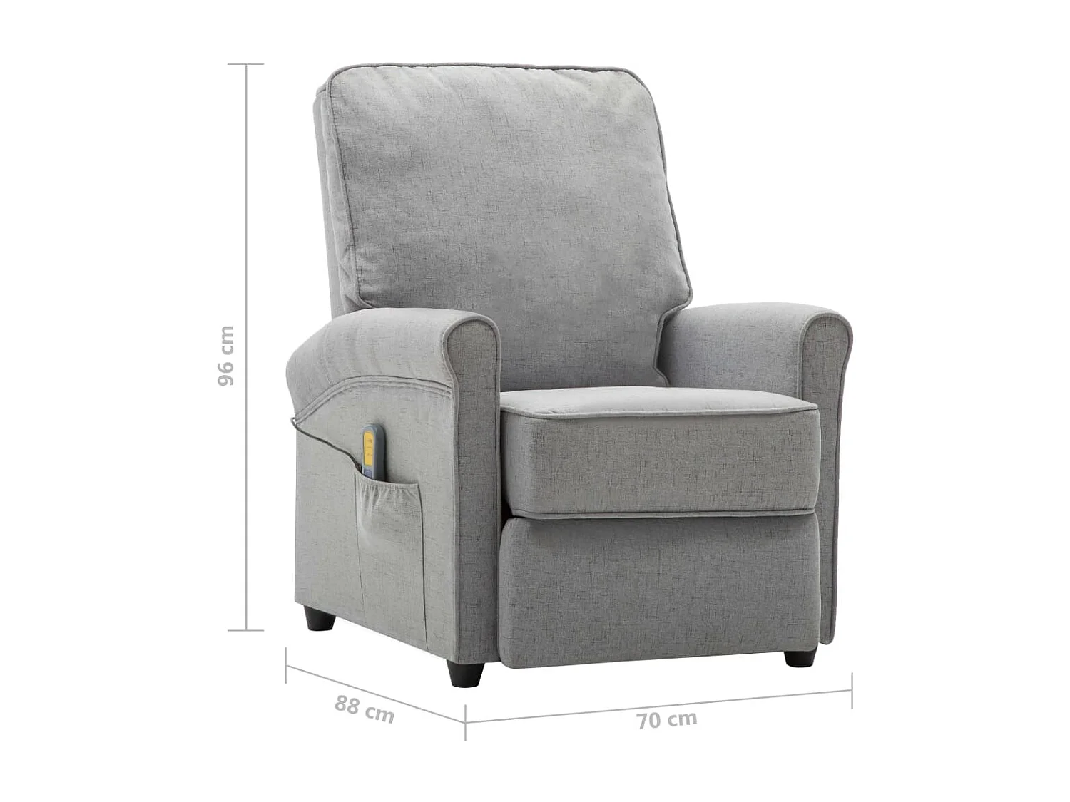 Fauteuil de massage Gris clair Tissu