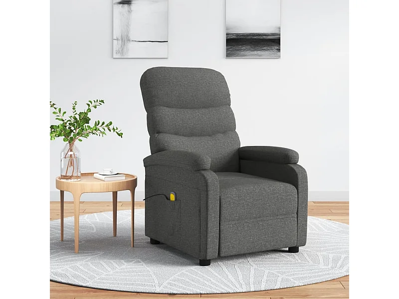 Massagestoel stof donkergrijs