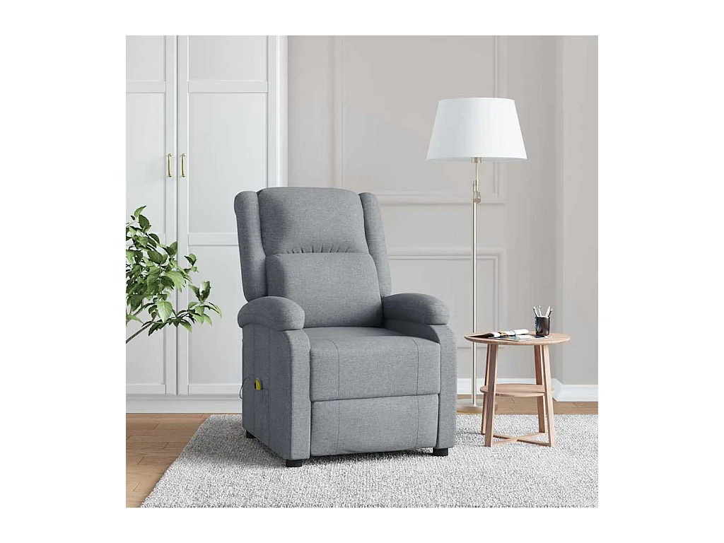 Fauteuil de massage Gris clair Tissu