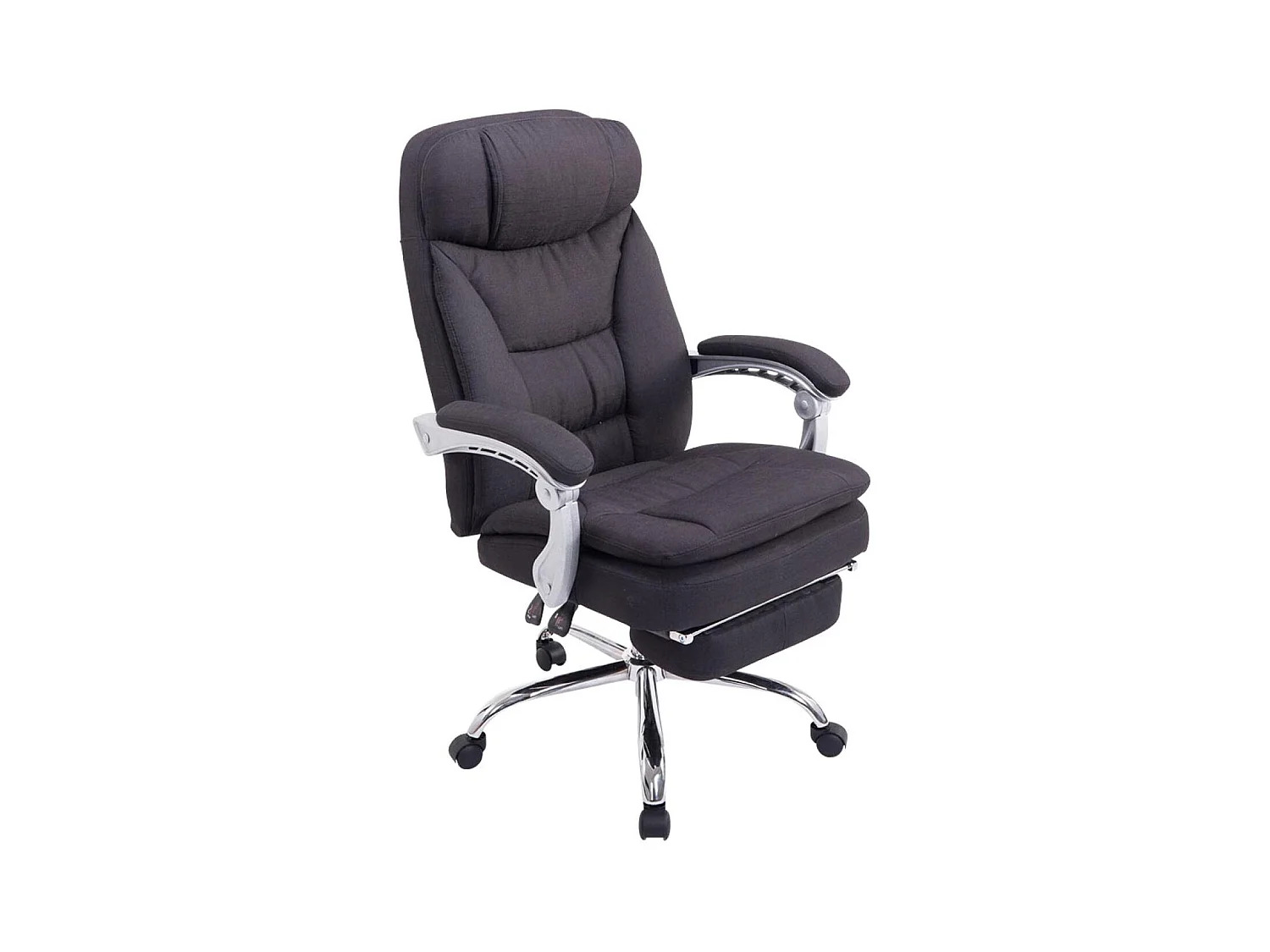 Chaise de bureau - Tissu - Noir - XL Troy