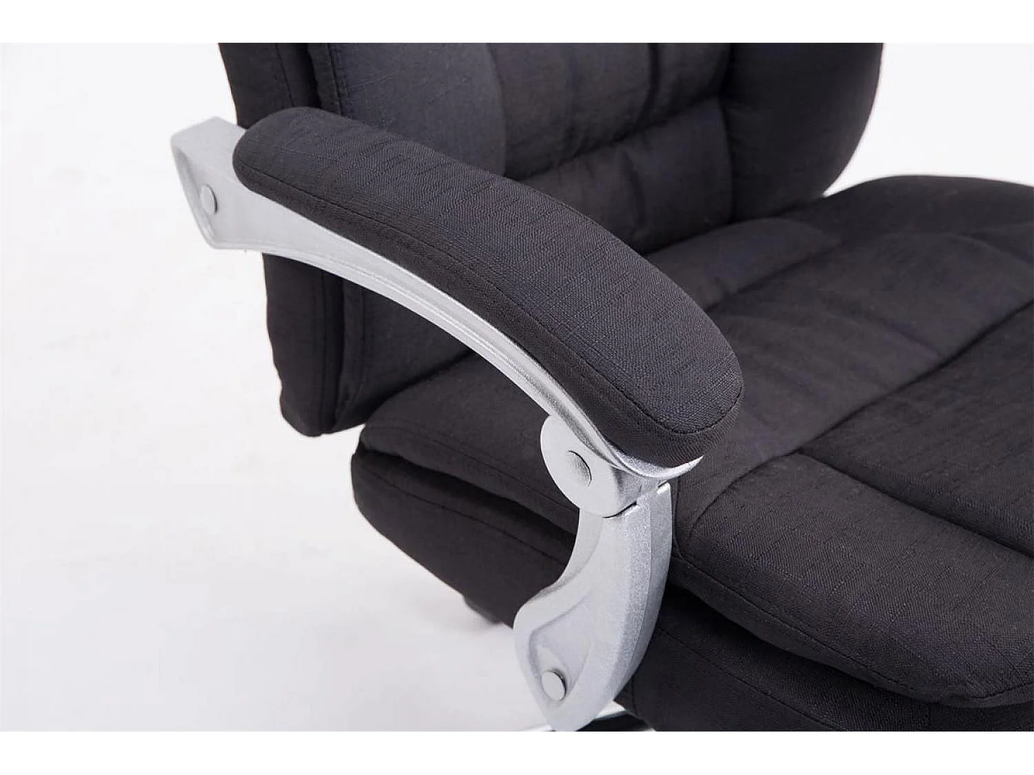 Chaise de bureau - Tissu - Noir - XL Troy