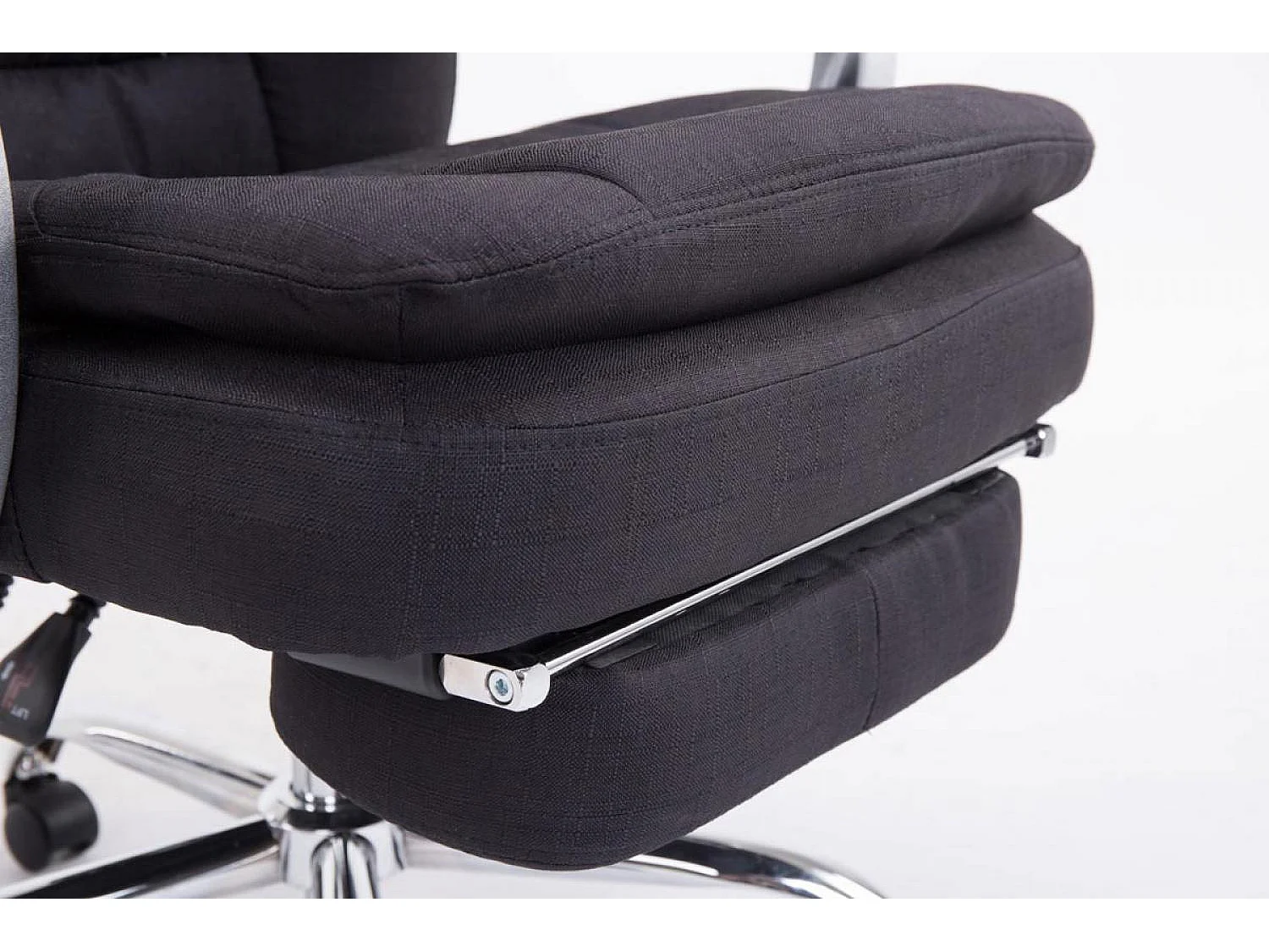 Chaise de bureau - Tissu - Noir - XL Troy