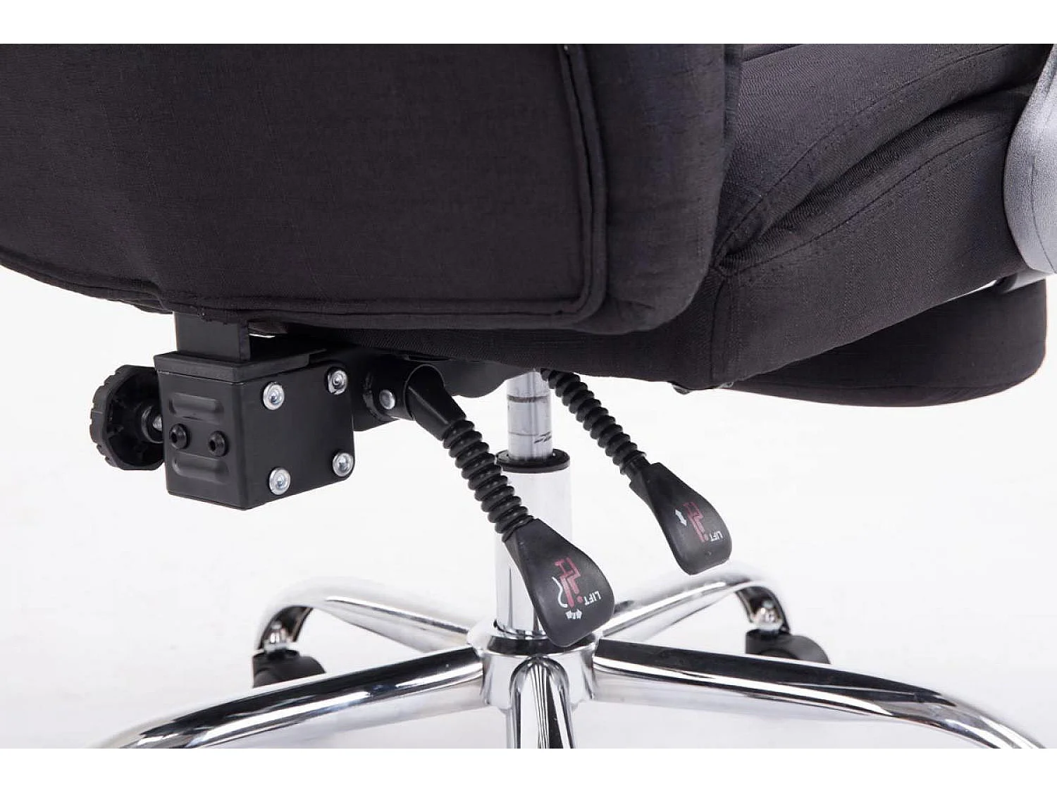 Chaise de bureau - Tissu - Noir - XL Troy