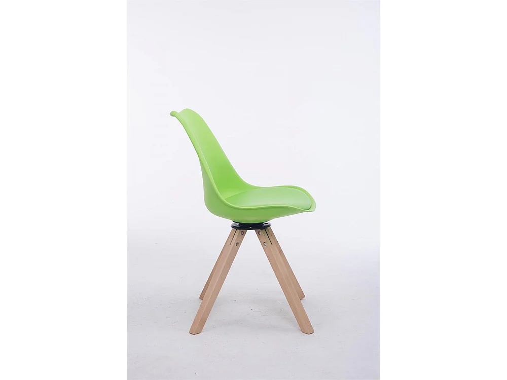 Bureaustoel - Kunstleer & Hout - groen - Troyes