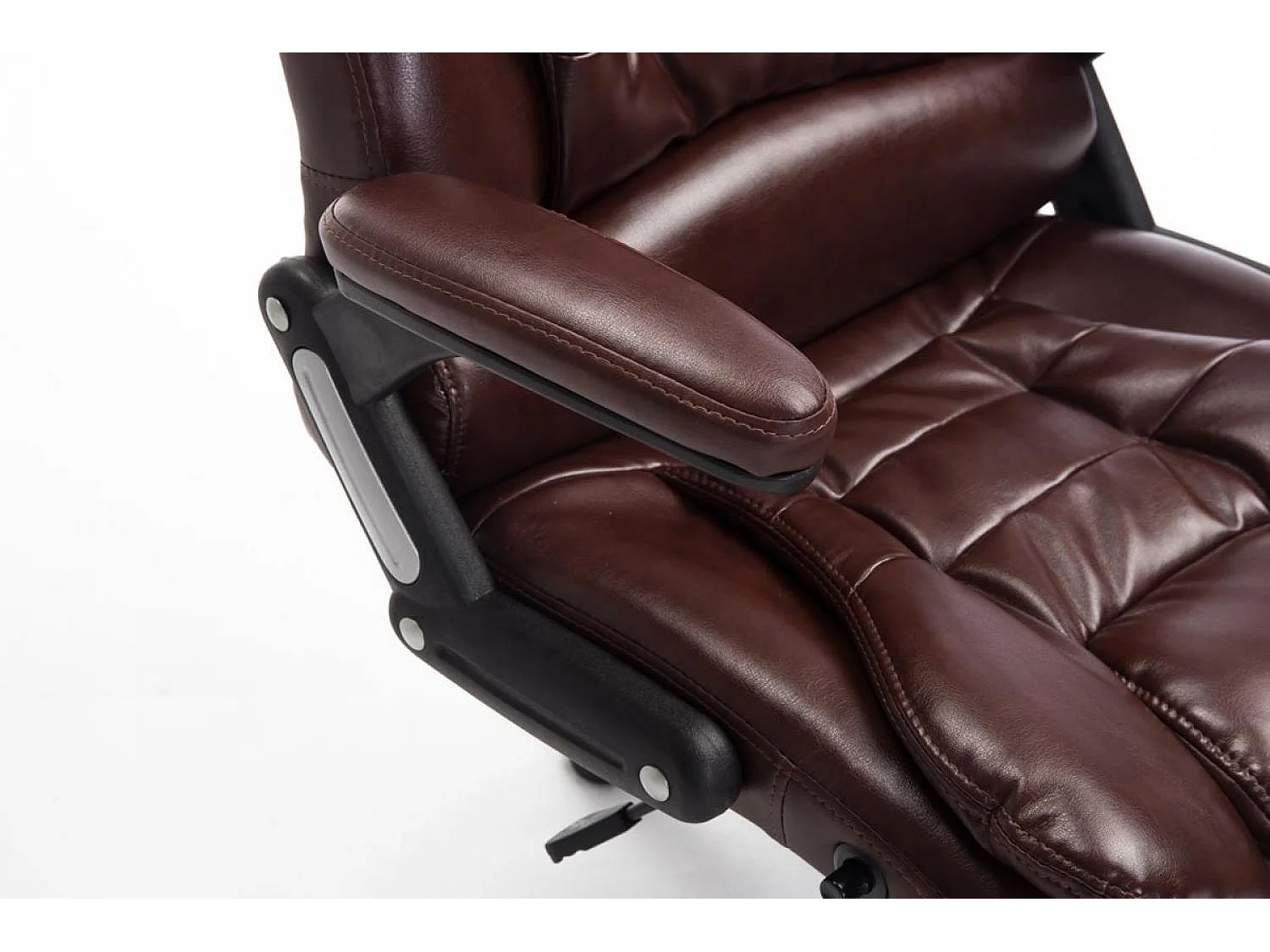 Chaise de bureau - Similicuir & Métal chromé - Bordeaux - Thor