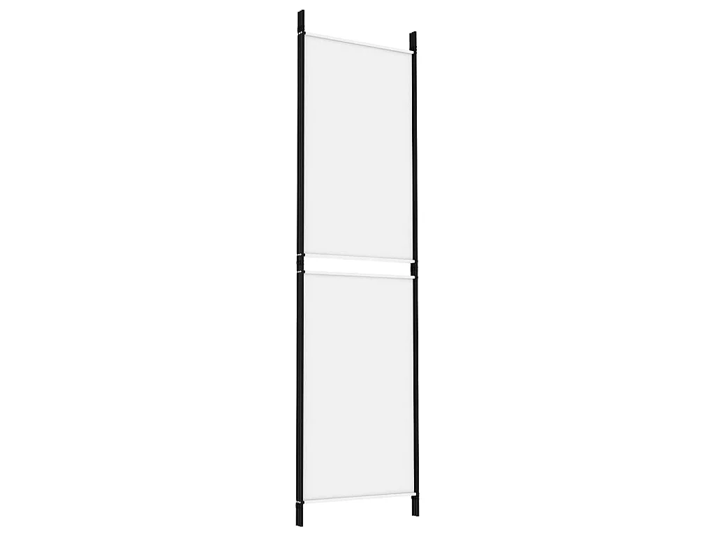 Paravent 3 panneaux Blanc 150x180 cm Tissu