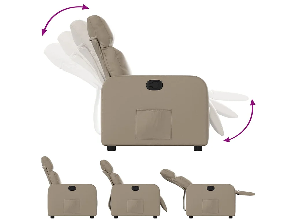 Fauteuil inclinable Cappuccino Similicuir