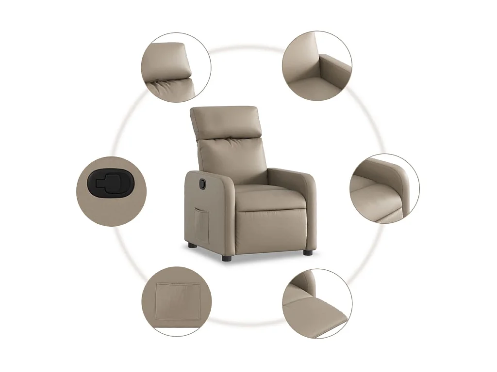 Fauteuil inclinable Cappuccino Similicuir