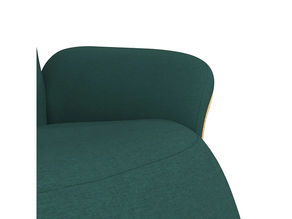 Fauteuil inclinable avec repose-pieds vert foncé tissu