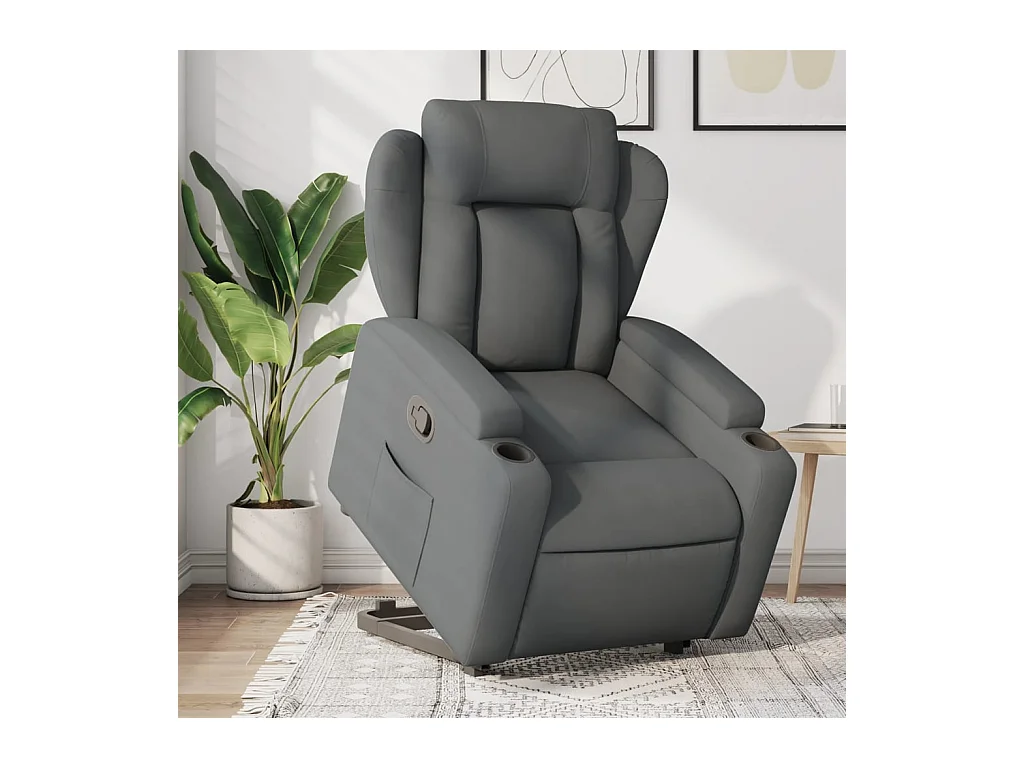 Fauteuil inclinable Gris foncé Tissu