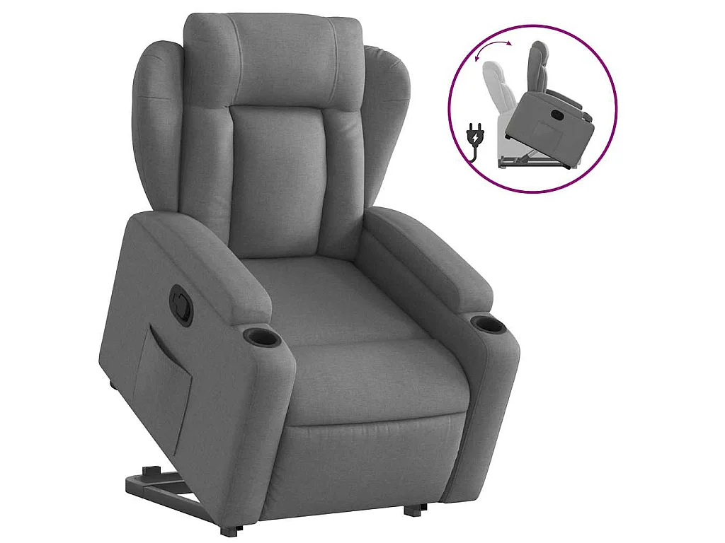 Fauteuil inclinable Gris foncé Tissu