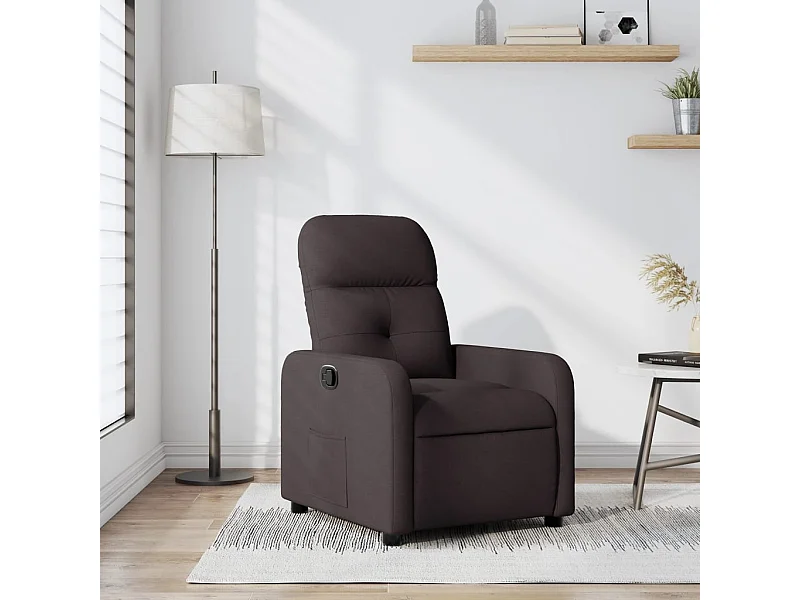 Fauteuil inclinable Marron foncé Tissu