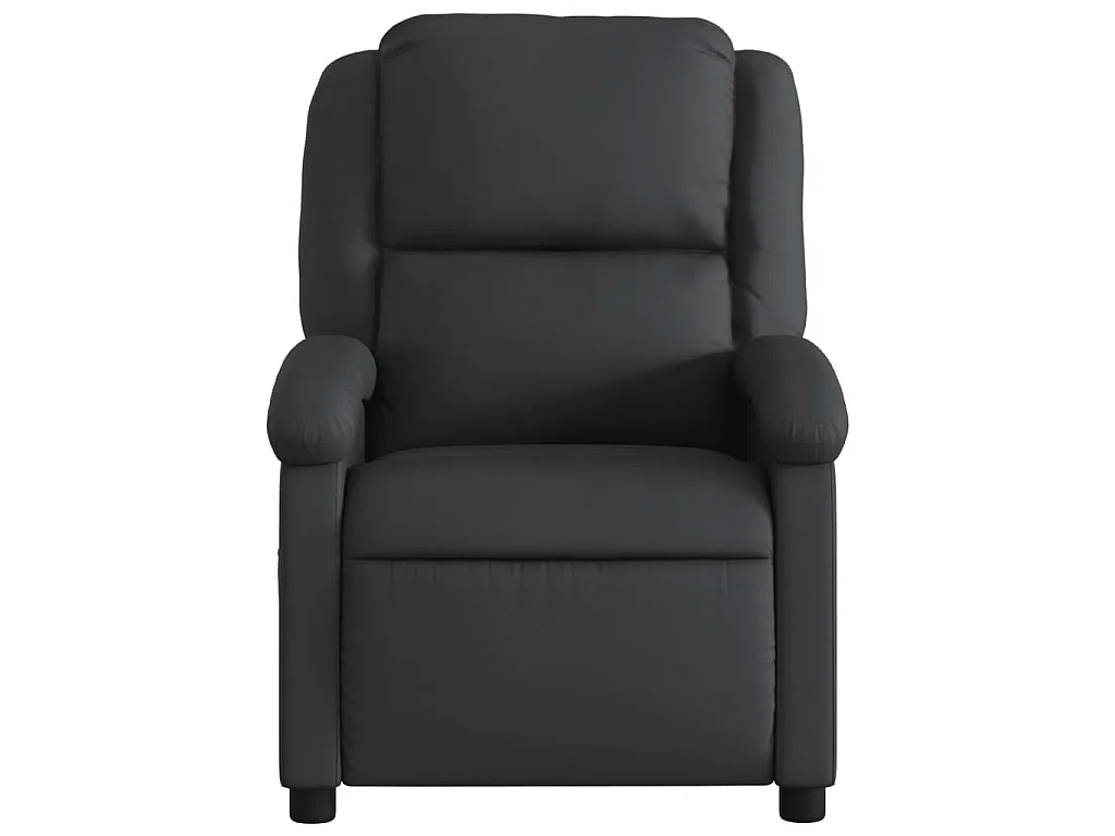 Fauteuil inclinable électrique noir cuir véritable