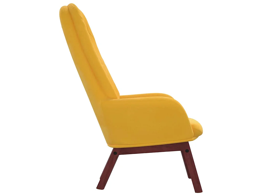Poltrona Relax Giallo Senape in Velluto