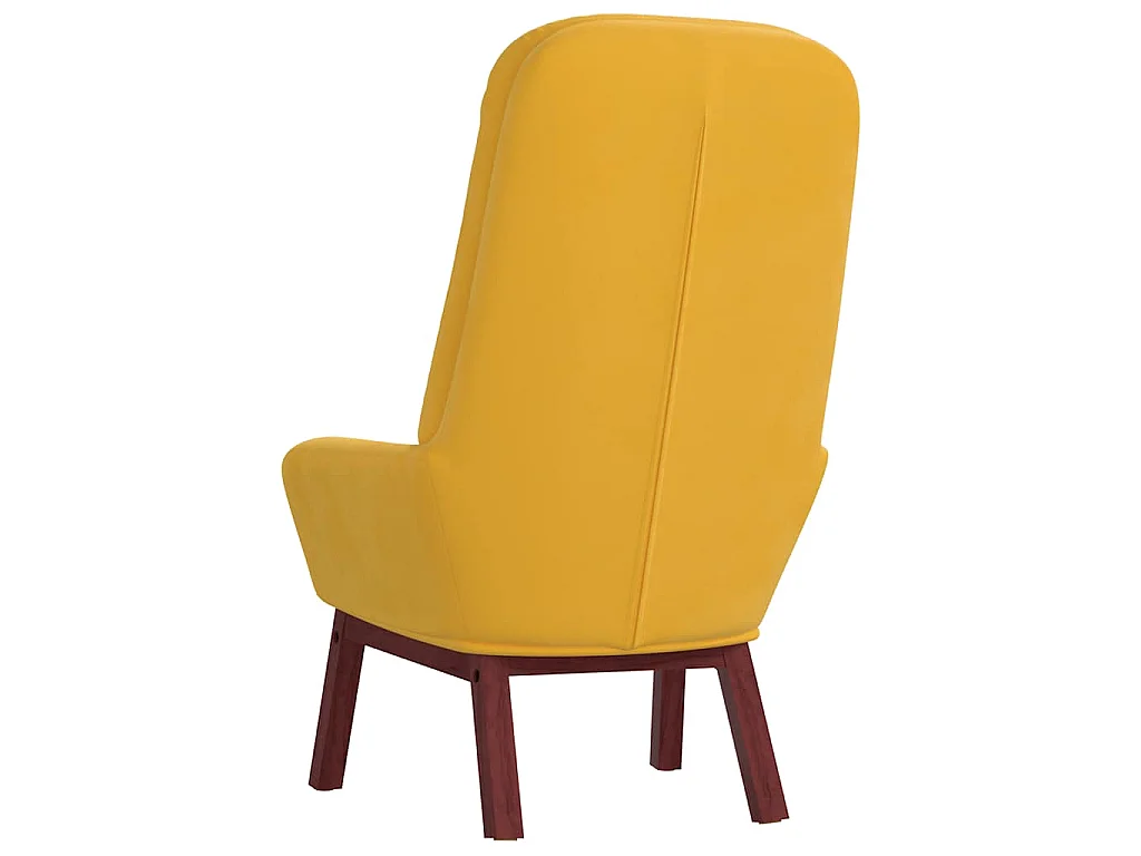 Poltrona Relax Giallo Senape in Velluto