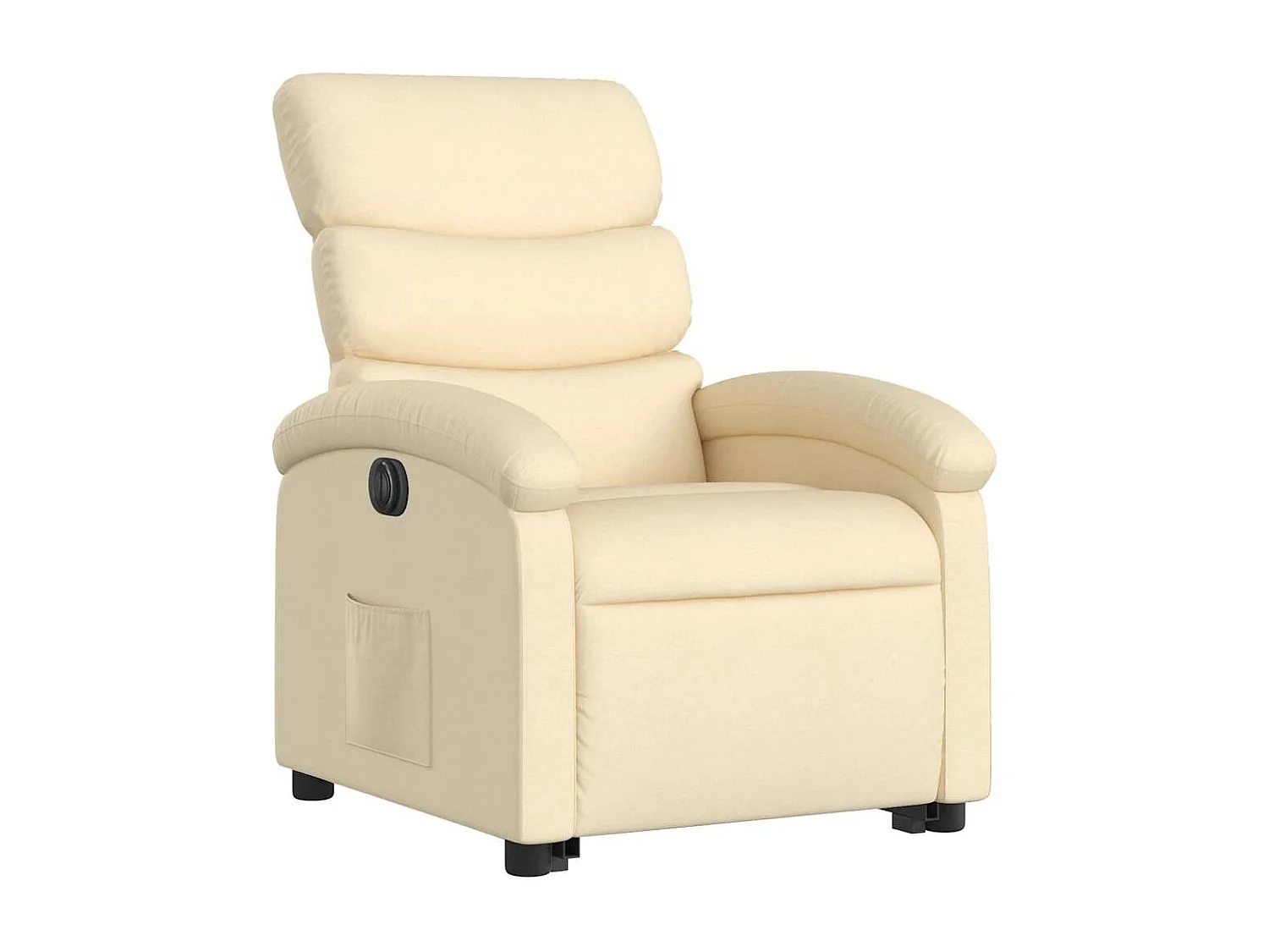 Fauteuil inclinable électrique crème tissu