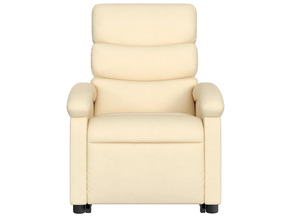 Sta-op-stoel elektrisch verstelbaar stof crèmekleurig