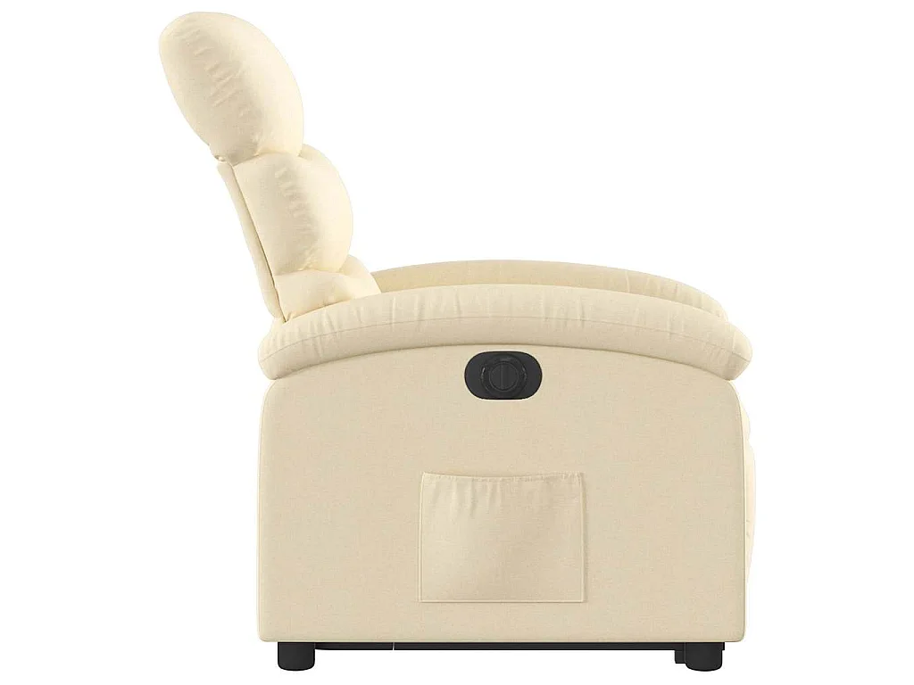 Sta-op-stoel elektrisch verstelbaar stof crèmekleurig