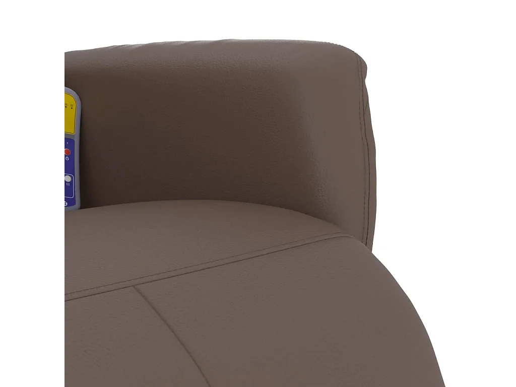 Fauteuil inclinable de massage repose-pieds marron similicuir