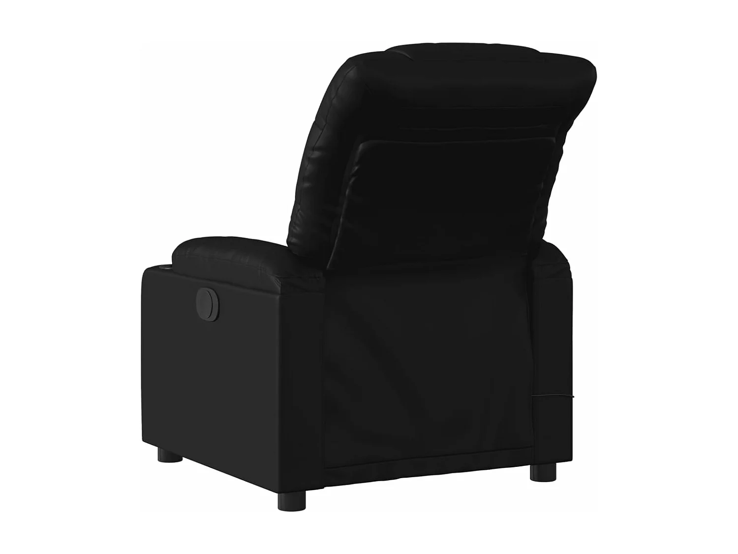 Fauteuil de massage inclinable Noir Similicuir
