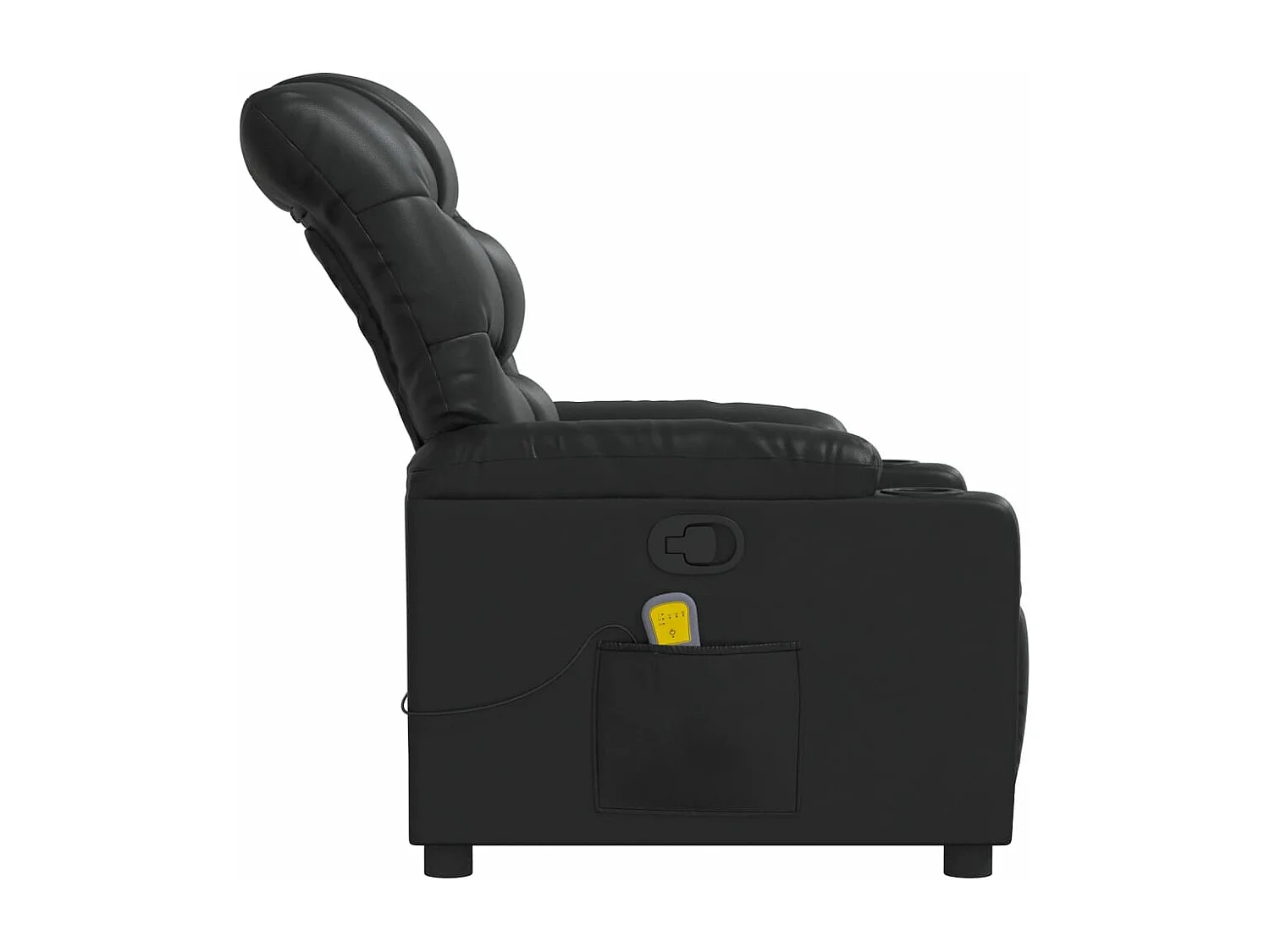 Fauteuil de massage inclinable Noir Similicuir