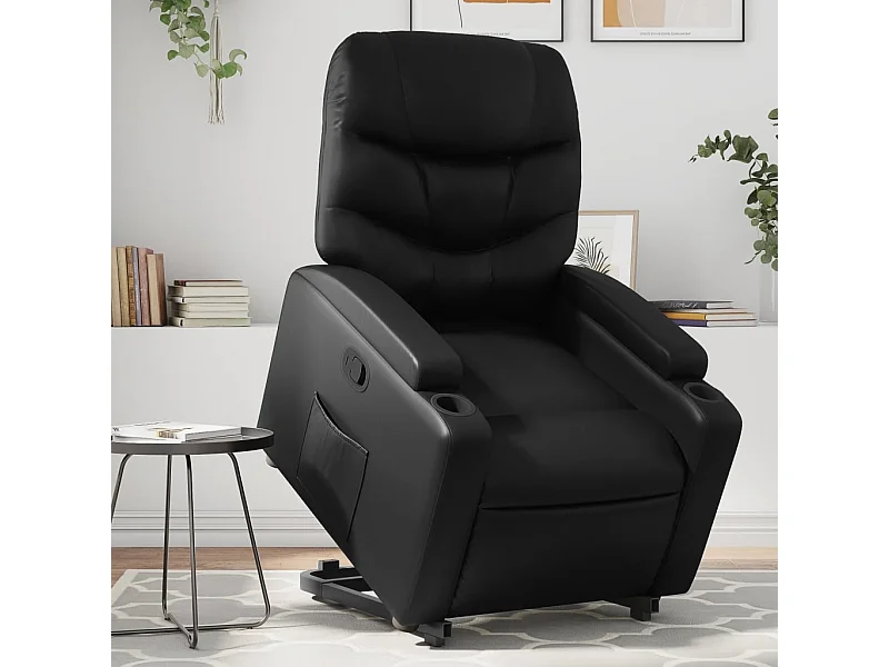 Fauteuil inclinable Noir Similicuir