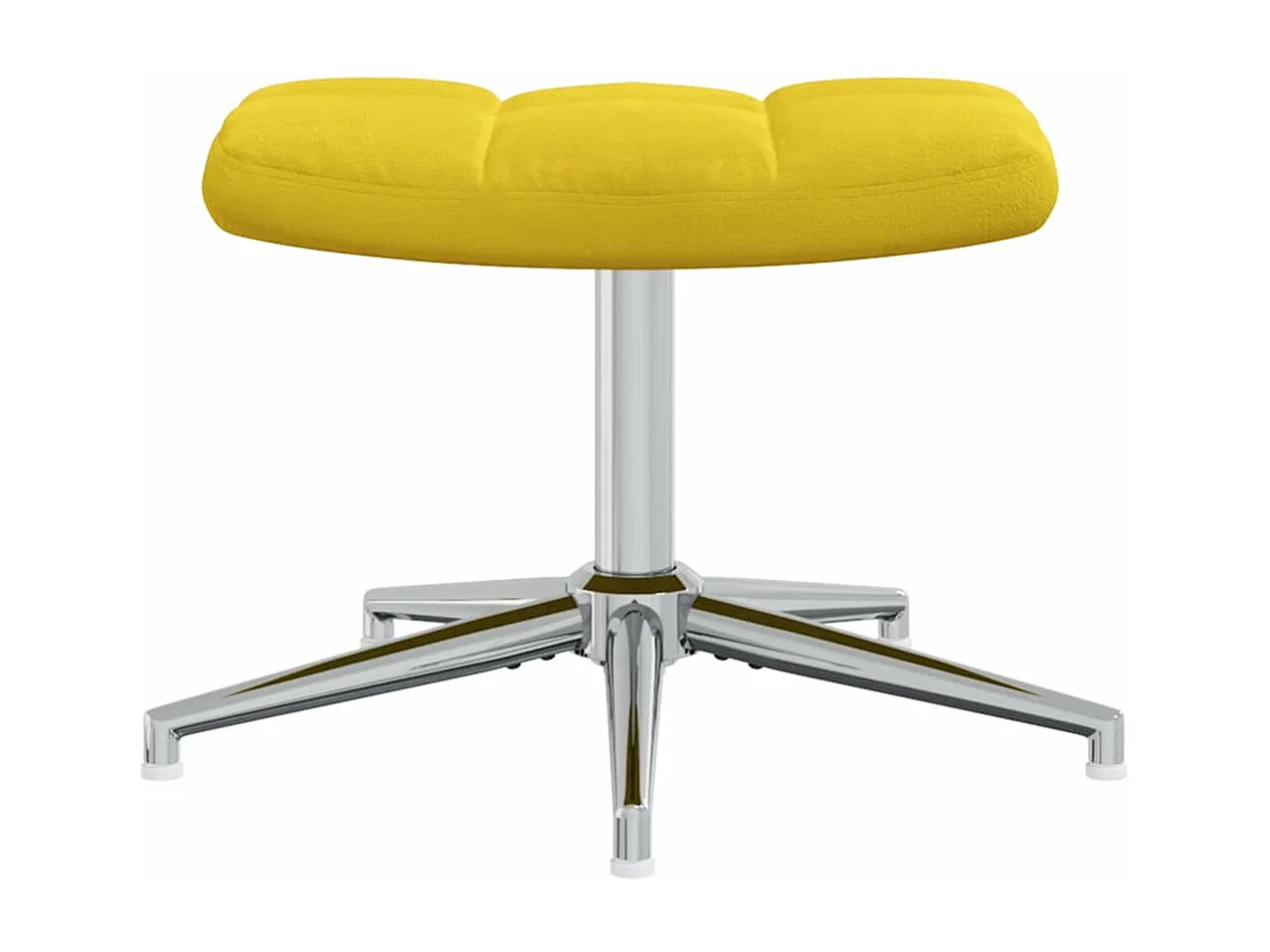 Relaxsessel mit Hocker Senfgelb Samt