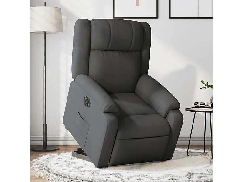 Fauteuil inclinable électrique gris foncé tissu