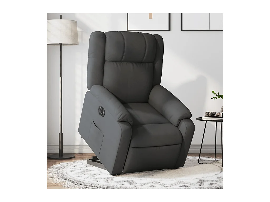 Fauteuil inclinable électrique gris foncé tissu