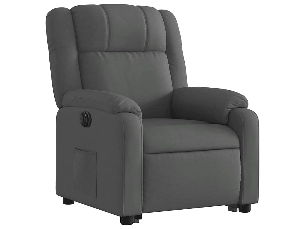 Fauteuil inclinable électrique gris foncé tissu