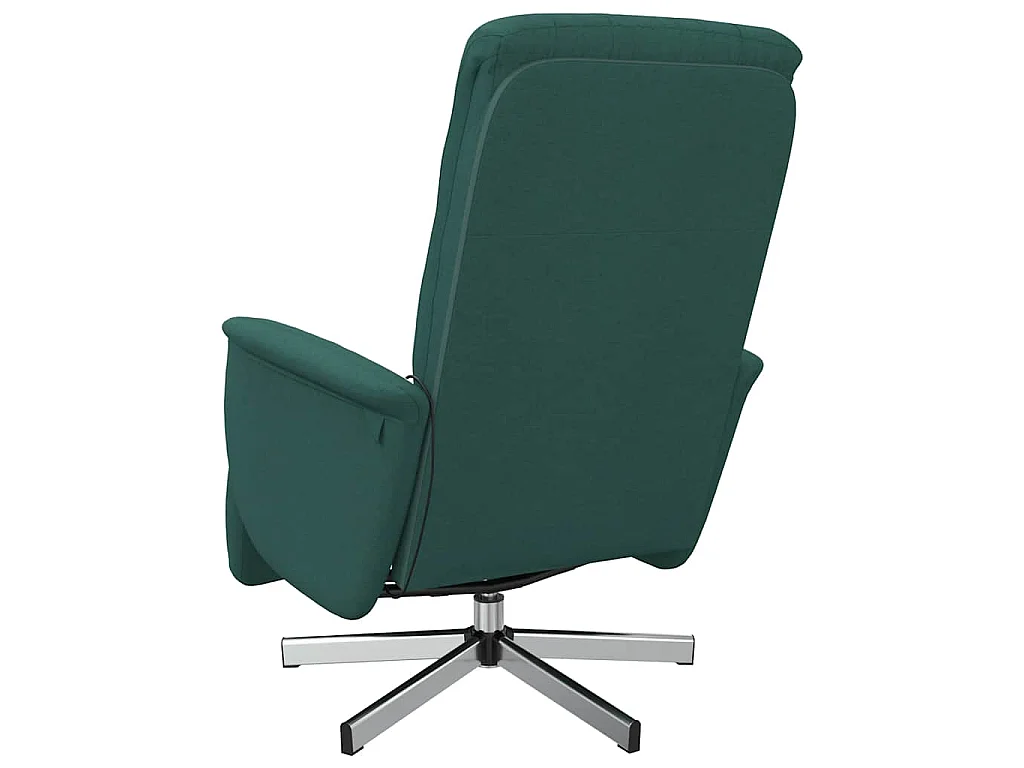 Massagesessel mit Fußteil Dunkelgrün Stoff