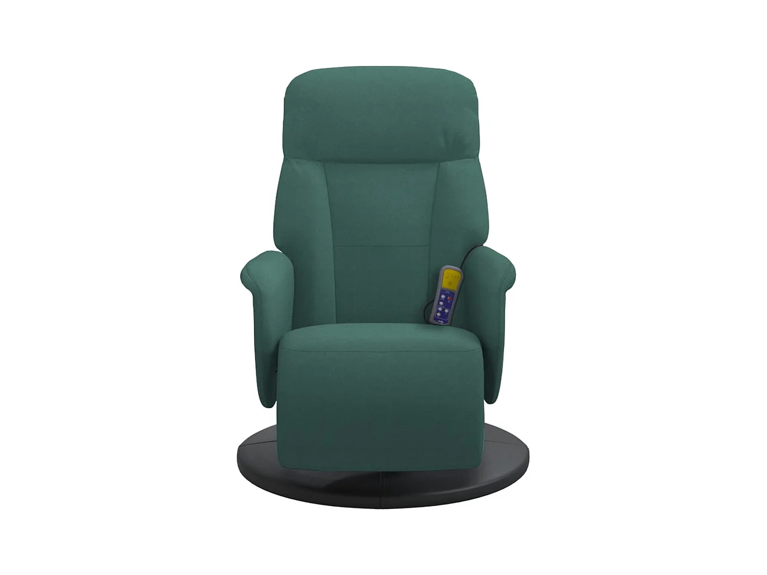Fauteuil inclinable de massage repose-pied vert foncé velours