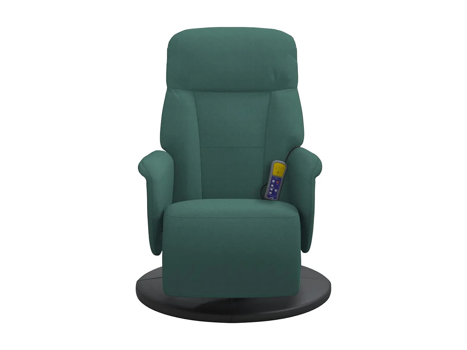 Sillón reclinable masaje con reposapiés terciopelo verde oscuro