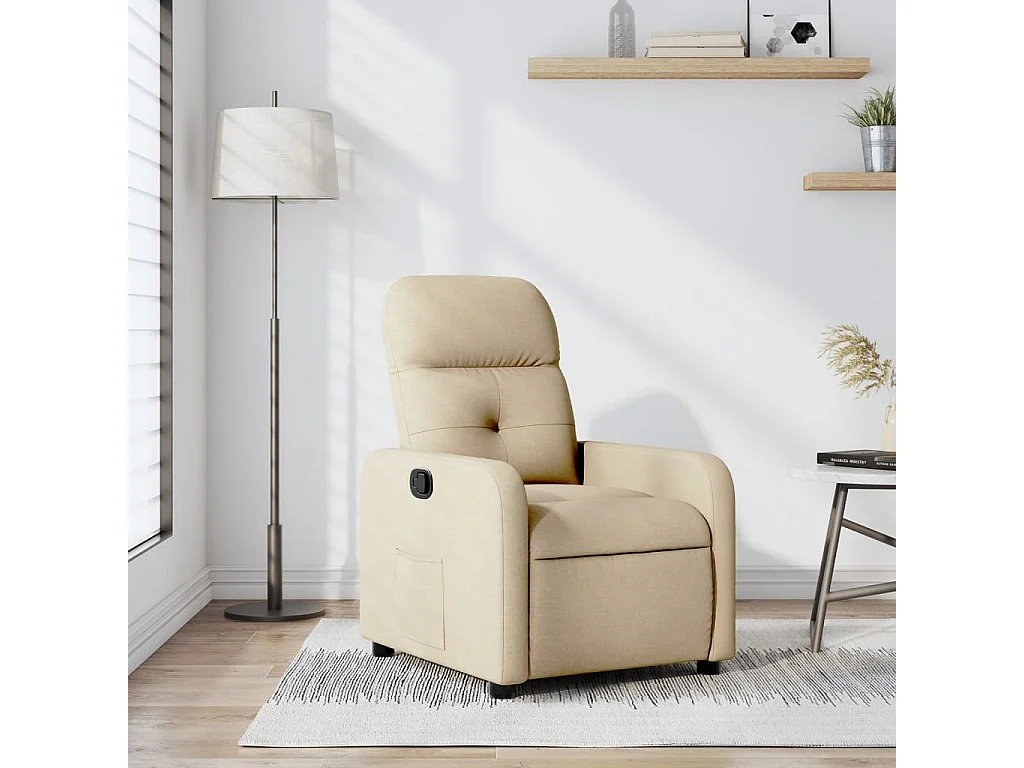 Fauteuil inclinable Crème Tissu