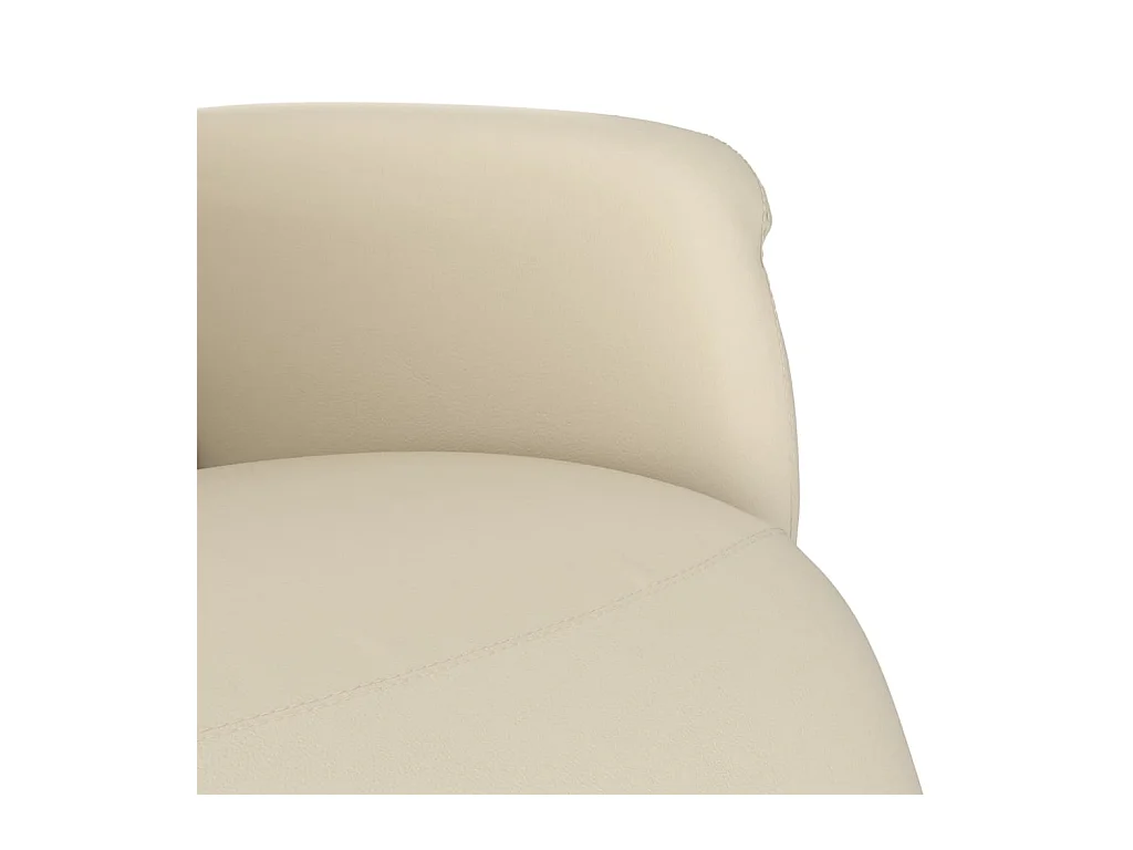 Fauteuil inclinable avec repose-pieds crème similicuir