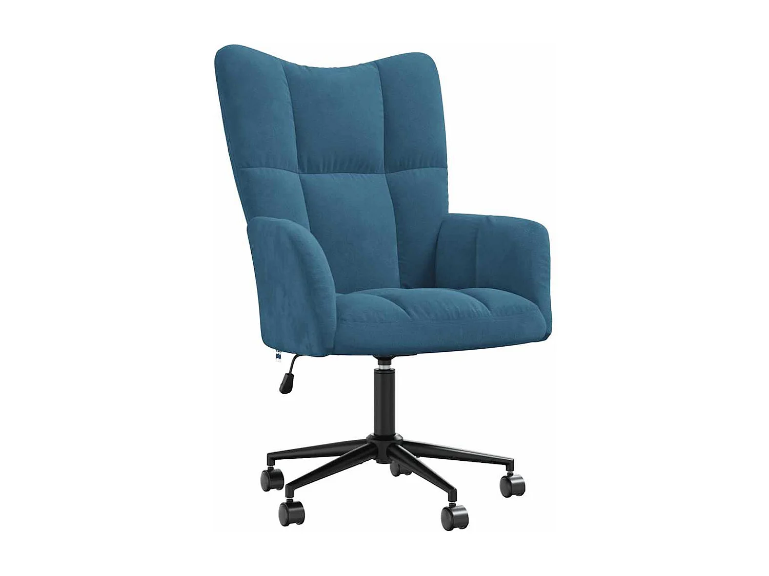 Relaxstoel fluweel blauw
